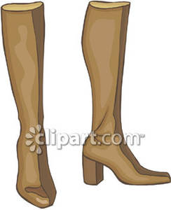 Women s brown boots. Boot clipart leather boot