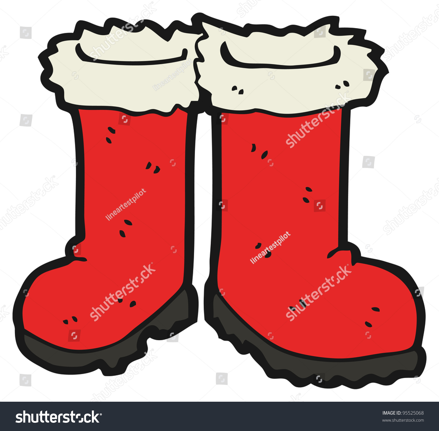 clipart santa boot