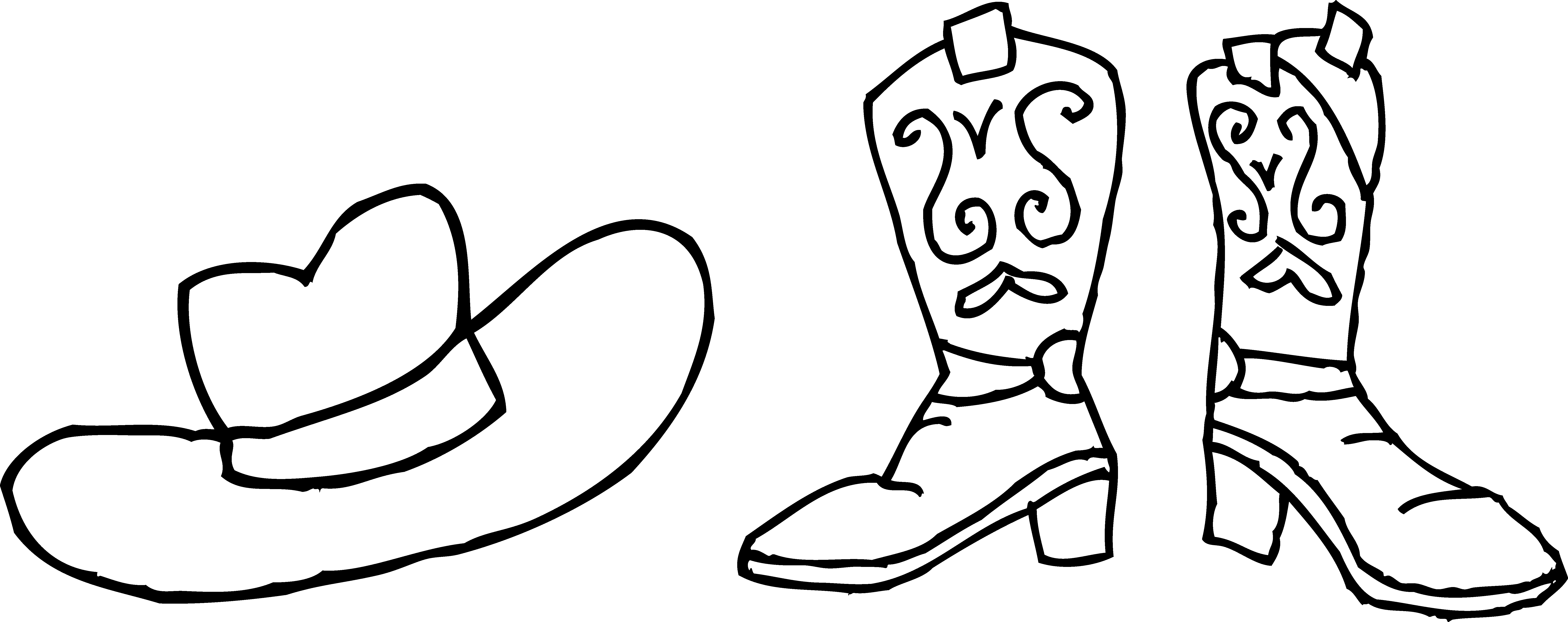 Cowgirl clipart black and white. Cowboy boots panda free