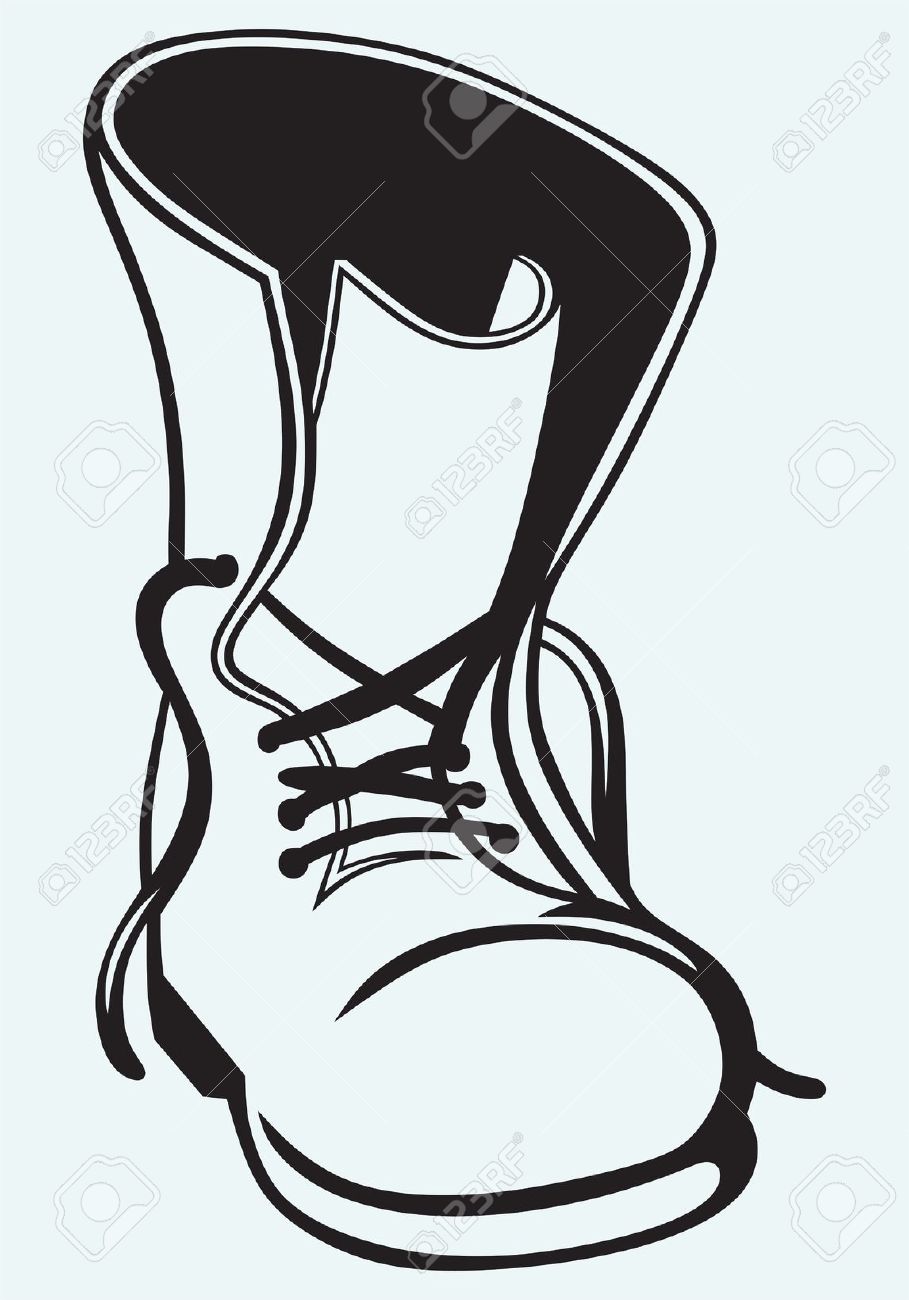 Boot clipart construction boot. Silhouette at getdrawings com