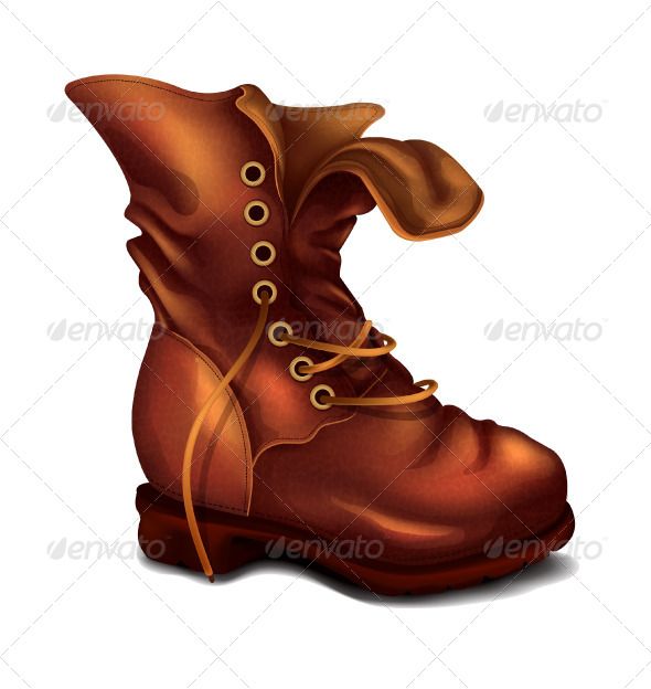 Vector fonts logos icons. Boots clipart old boot
