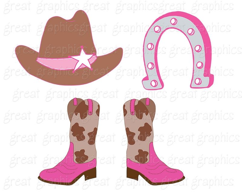 cowgirl clipart pink