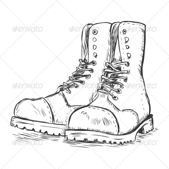 boots clipart sketch