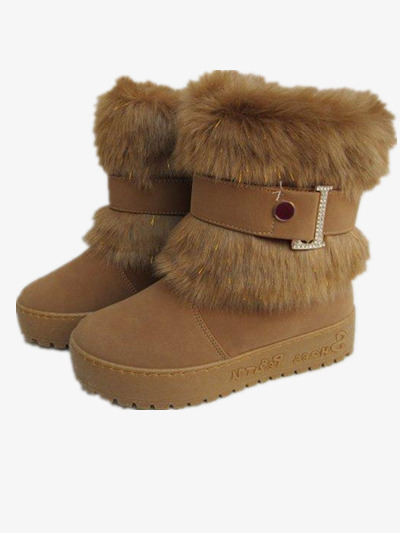 Brown winter warm decoration. Boots clipart snow boot