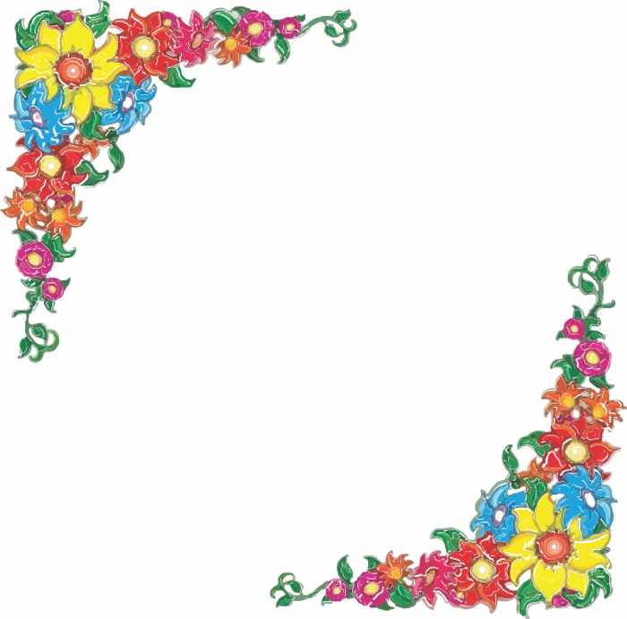 Borders clipart flower. Free download clip art