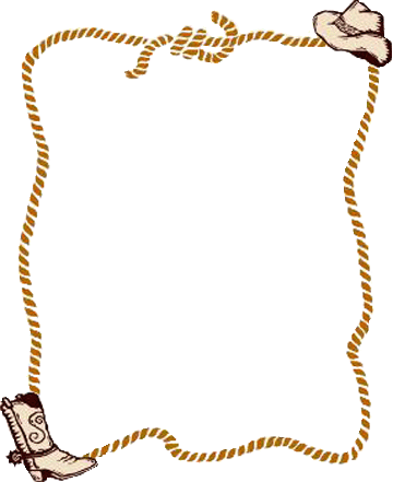 Cowboy boots border clip. Boarder clipart rope