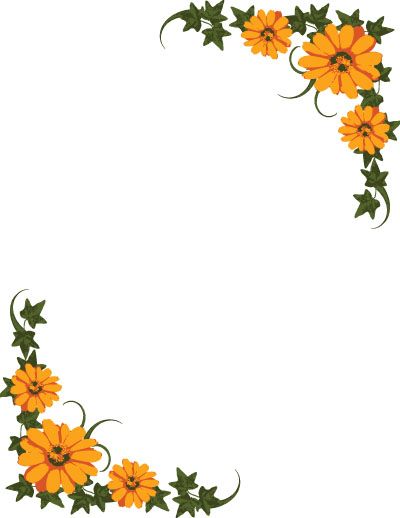 Border clipart flower. Free clip art borders
