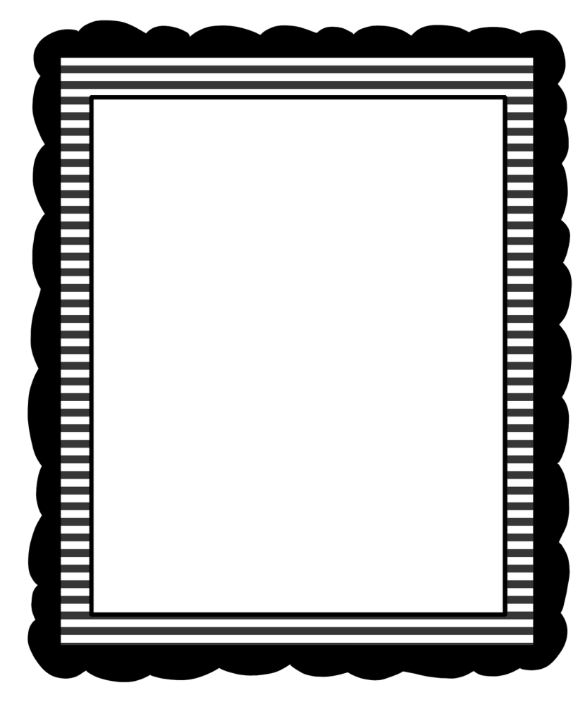 clipart borders black and white