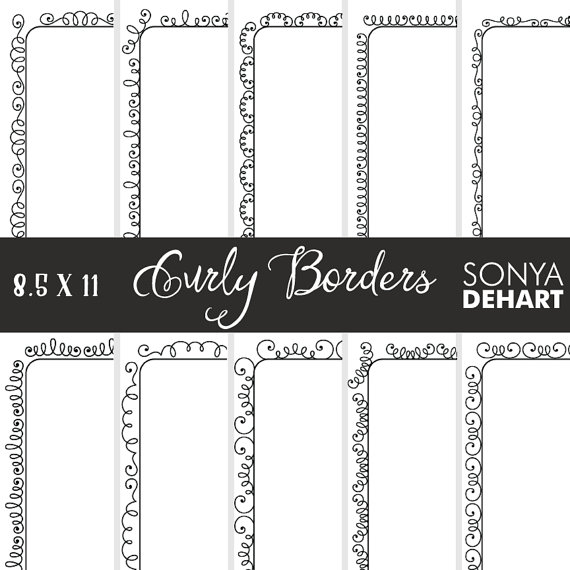 borders clipart curly