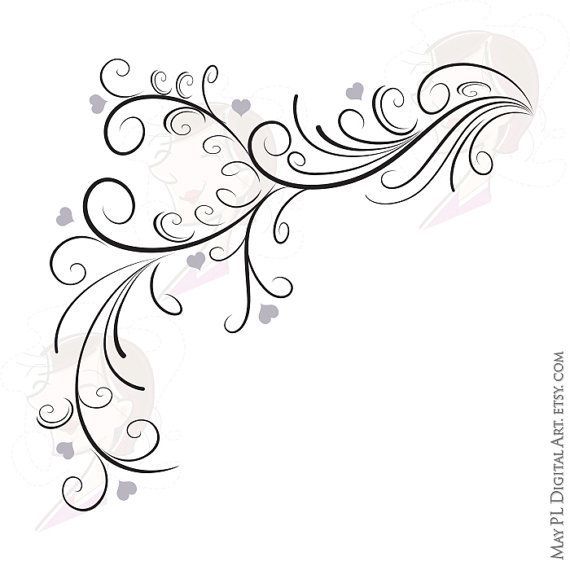 filigree clipart curly