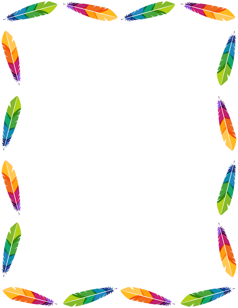 borders clipart feather