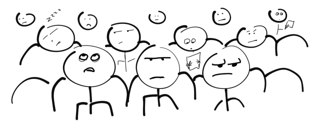 audience clipart bored