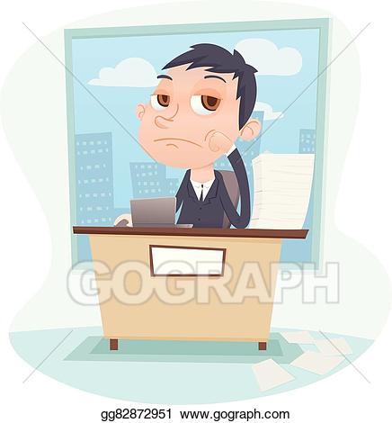 Bored clipart business man. Vector stock businessman clip