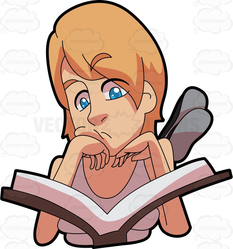bored clipart reading
