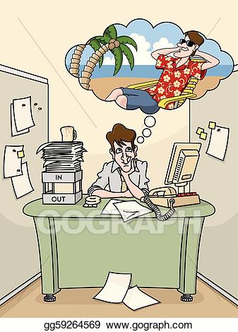 bored clipart worker