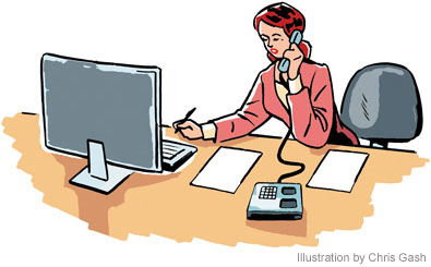 receptionist clipart office supervisor