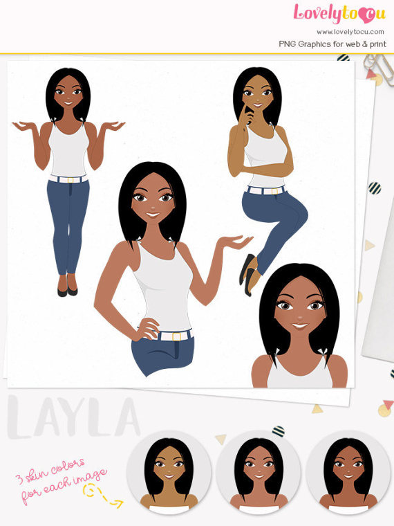 Girl woman character digital. Boss clipart jefe