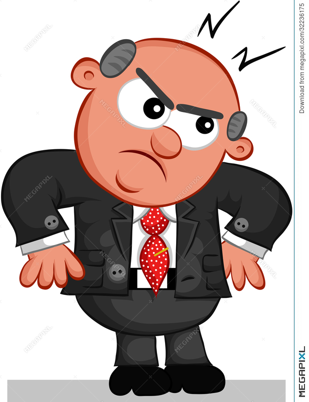 boss clipart mad