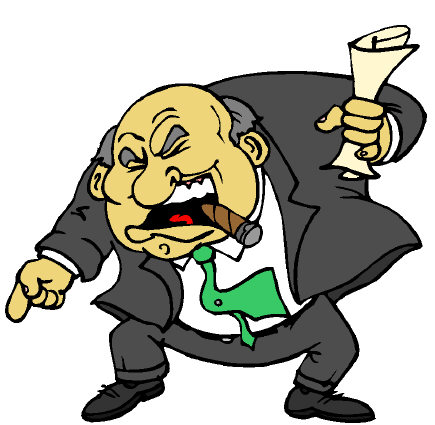 Boss clipart mad. Mean angry cartoon