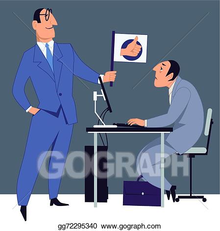 Boss clipart recognition. Eps vector encouraging an