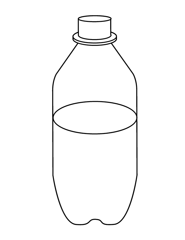 bottle clipart colouring page