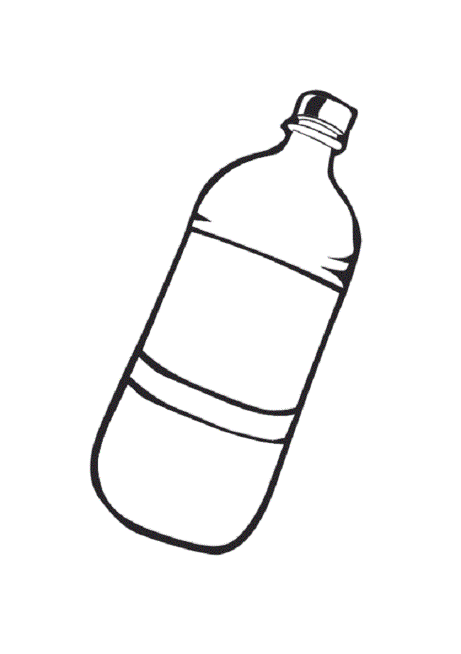 bottle clipart colouring page