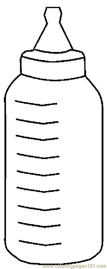 Bottle clipart colouring page. Baby coloring free others