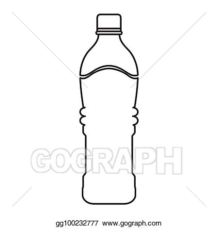 Bottle clipart drawing. Vector art mineral water