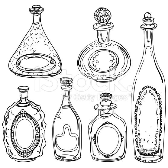 bottle clipart line drawing