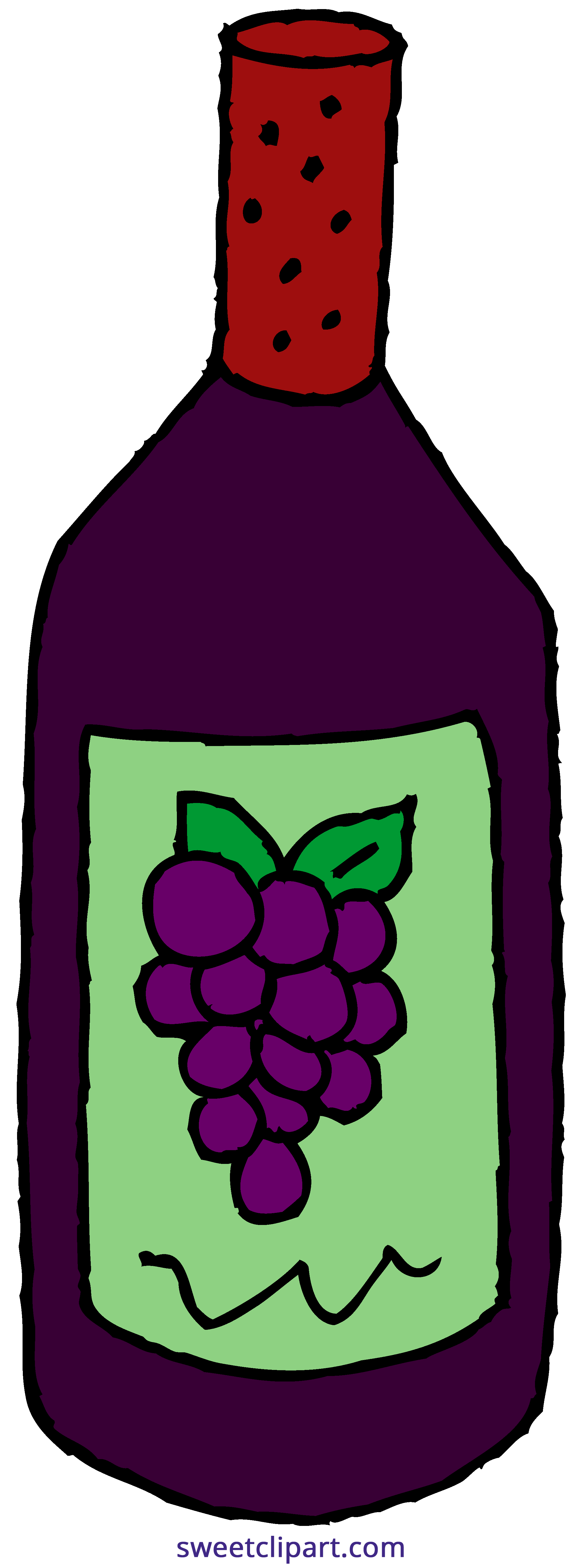 Grapes clipart wine grape. Bottle sweet clip art