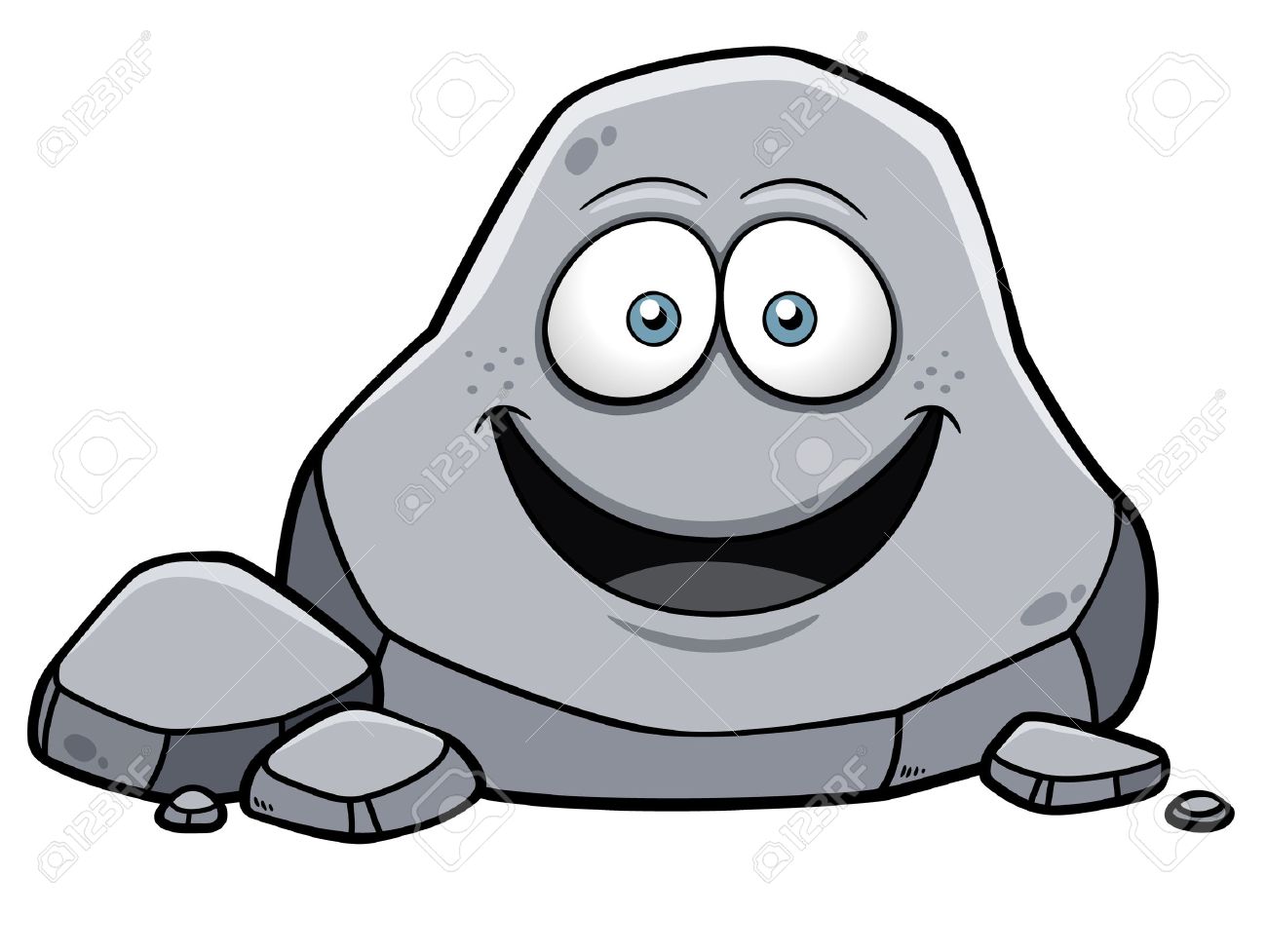 boulder clipart animated