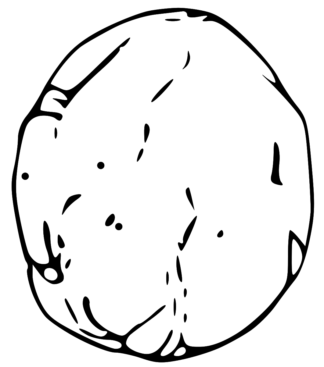boulder clipart black and white