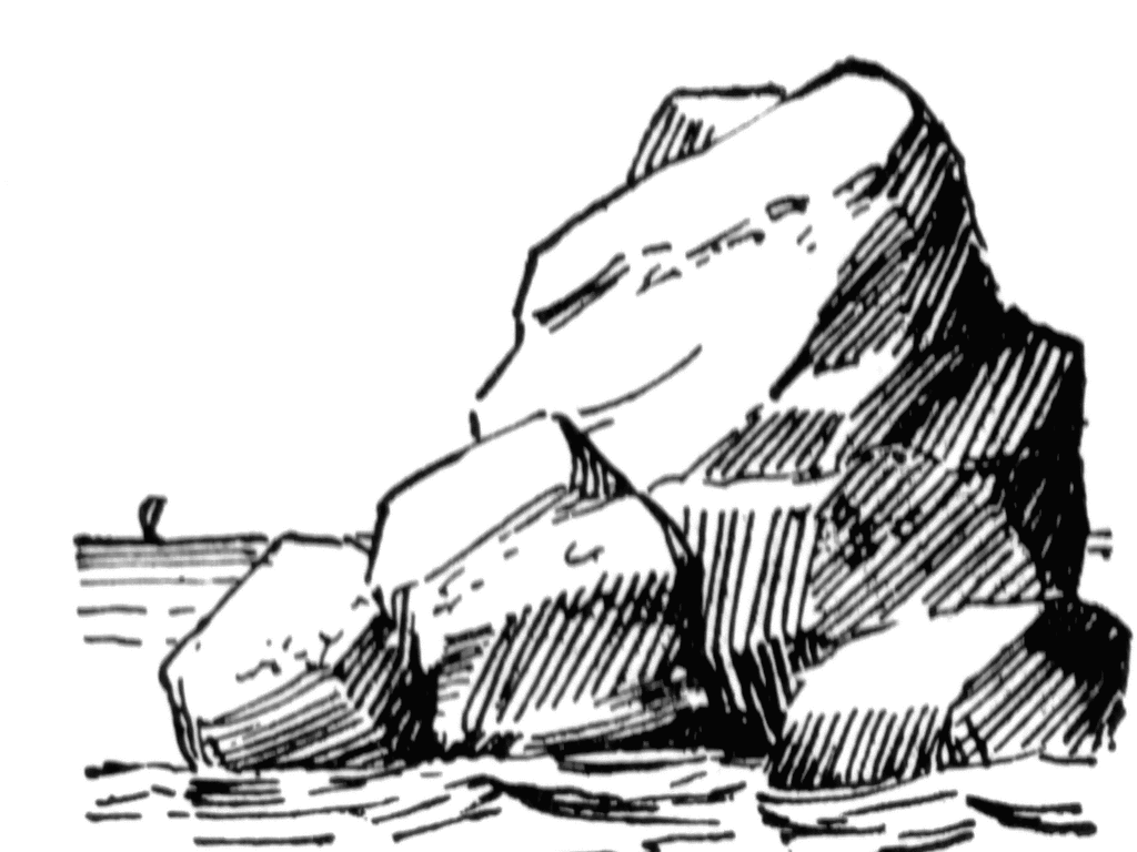 Sedimentary rocks draw in. Clipart rock sketch