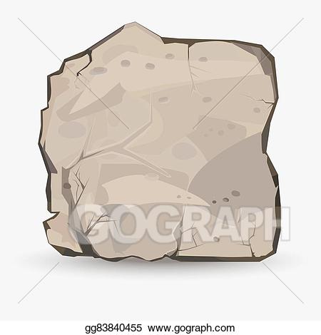Clipart rock big rock. Vector art stone drawing