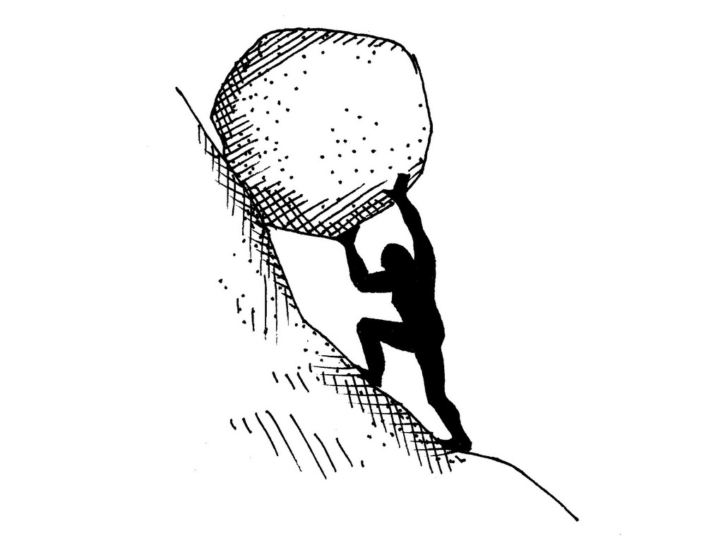 boulder clipart sisyphus