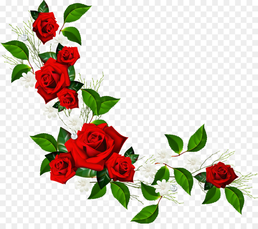 Flower rose red clip. Bouquet clipart border