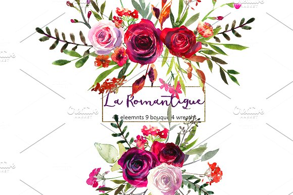Bouquet burgundy