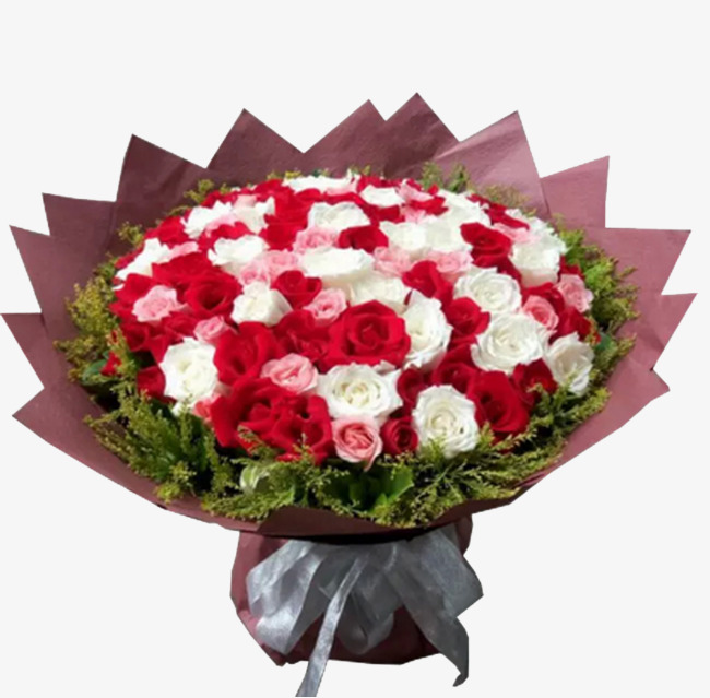 Of flowers red white. Bouquet clipart gift