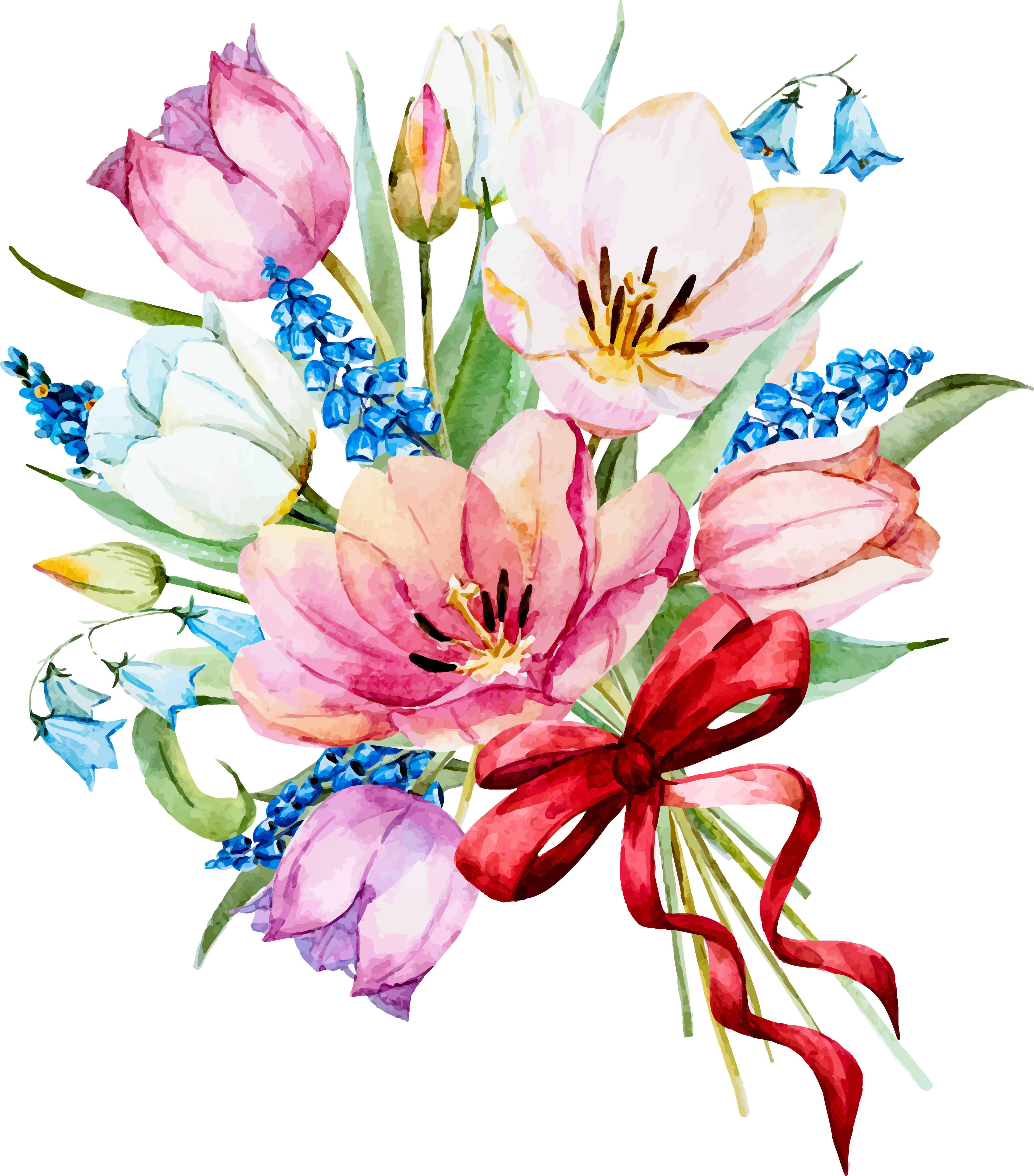 Clipart roses watercolor. My design beautiful flowers