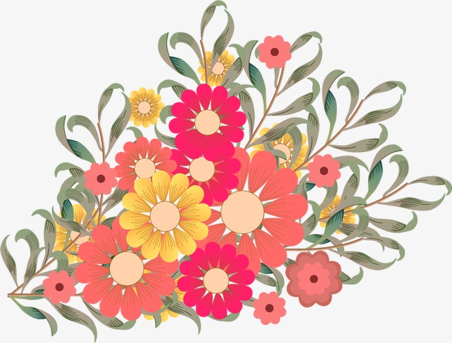 Hand painted watercolor flower. Bouquet clipart spring