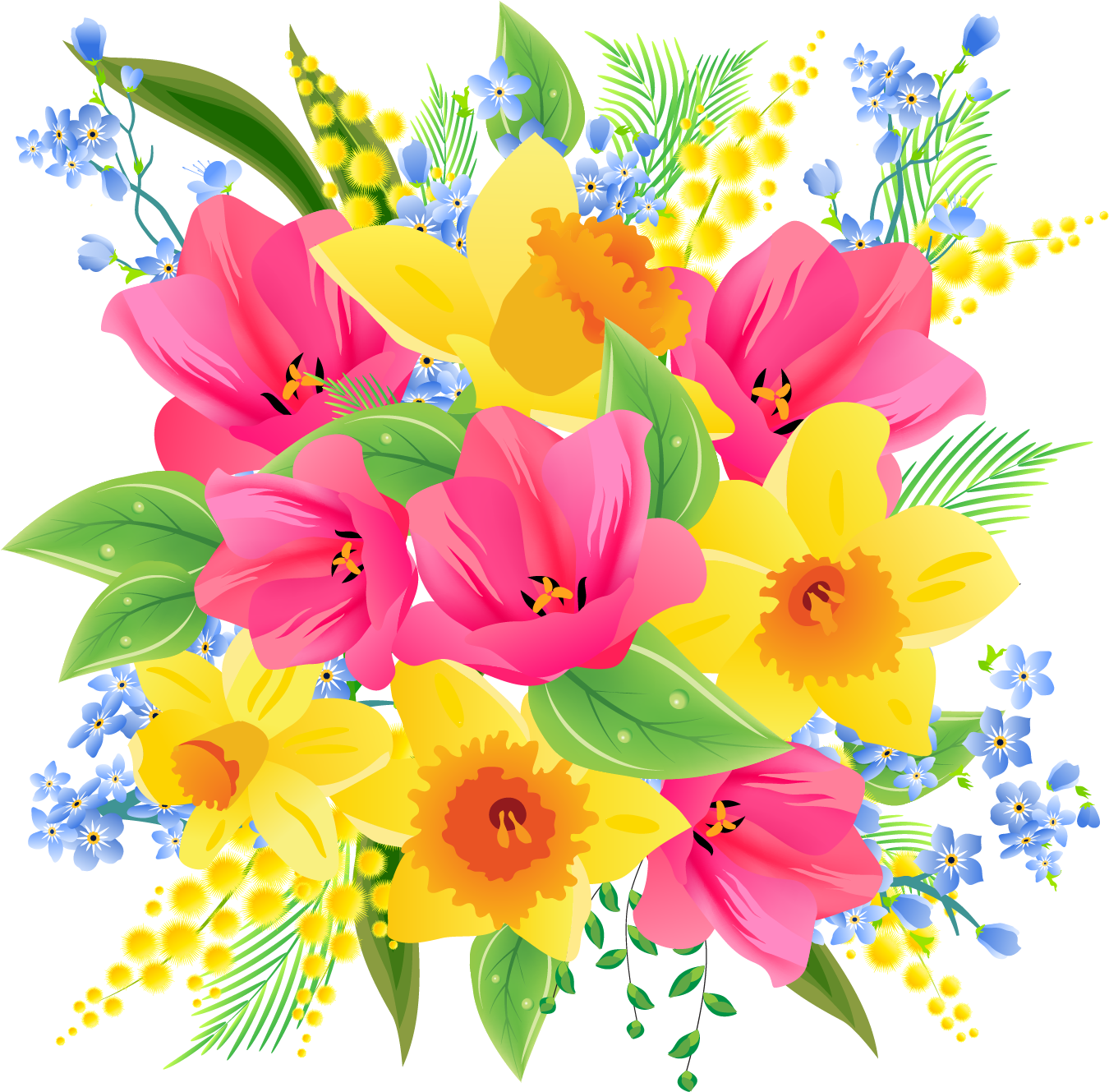 Bouquet clipart spring. Flower clip art flowers