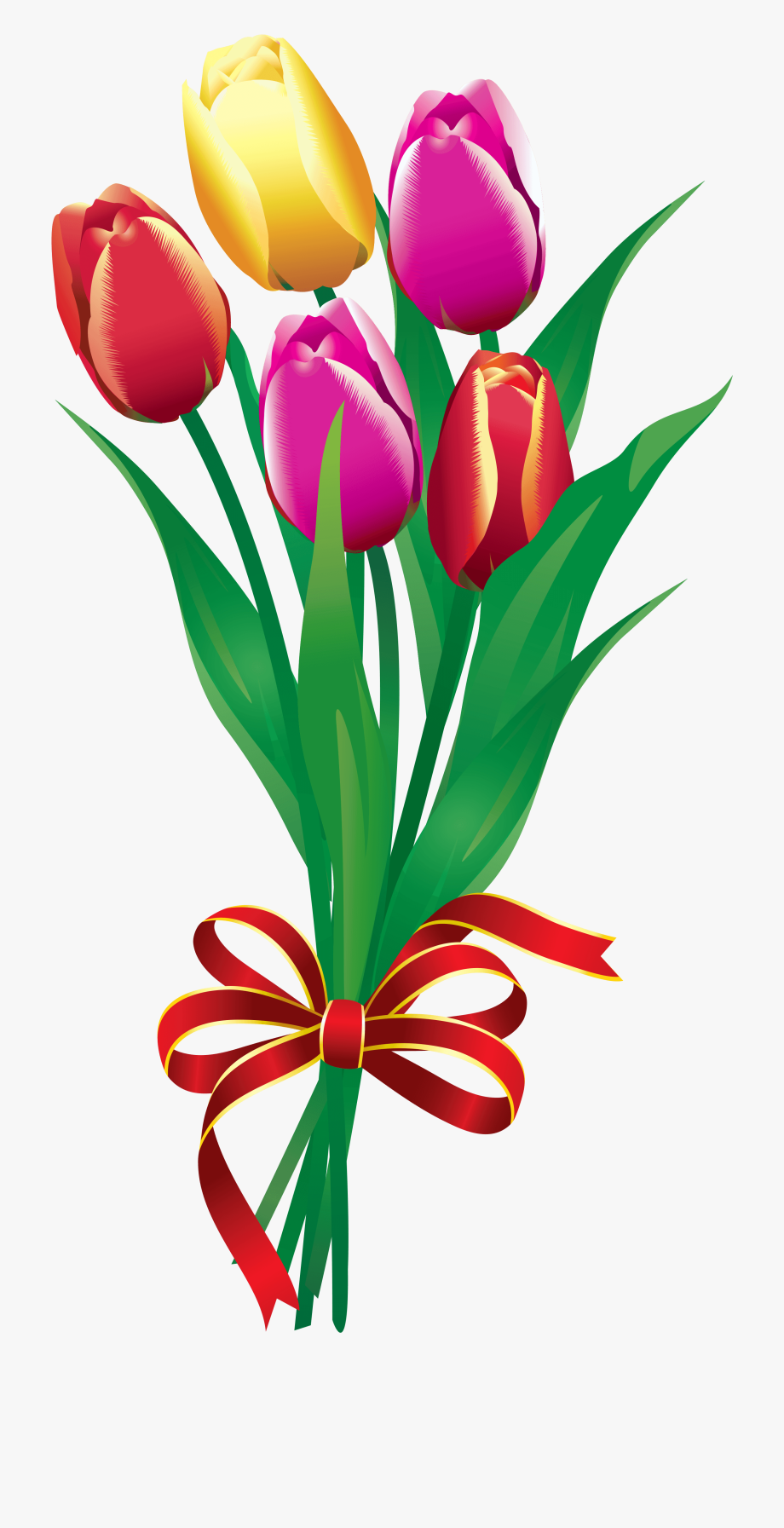 Clip art free . Bouquet clipart tulip