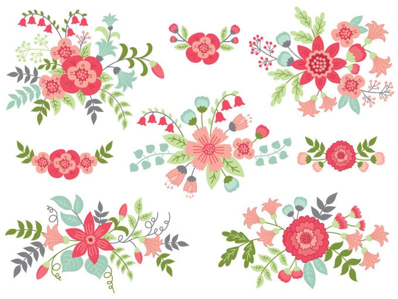 bouquet clipart vector flower