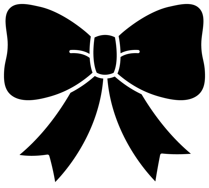 Black and white exclusive. Bows clipart cheer bow