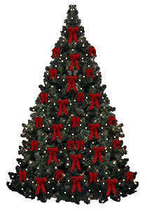 Bows clipart christmas tree decoration. Free holiday graphics dark