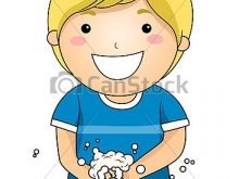 Bows clipart kid. Washing hands a young
