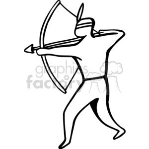 indians clipart shooting bow