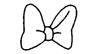 bow clipart outline