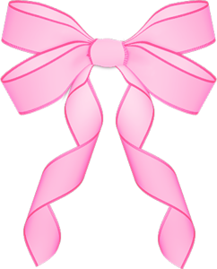bows clipart pink