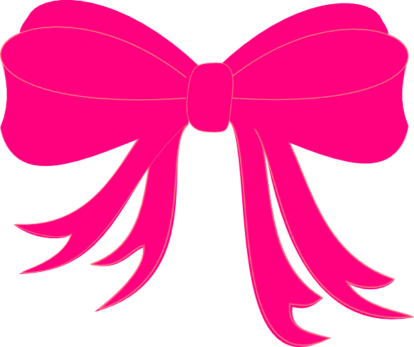 bow clipart pink
